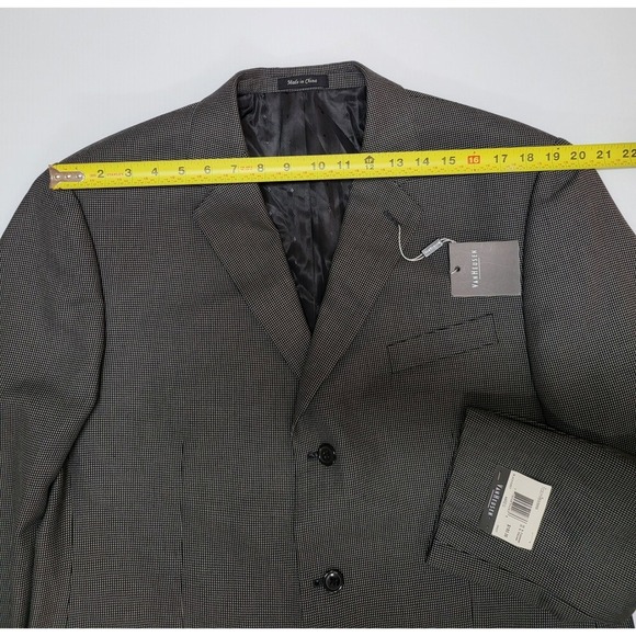 Van Heusen Blazer Suit Jacket Gray‎ Patterned Business Career Size 42R - Picture 8 of 11